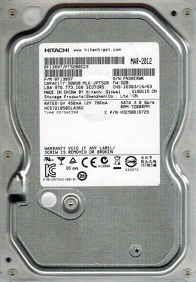 Hitachi Deskstar HCS721050CLA362 internal hard drive 3.5