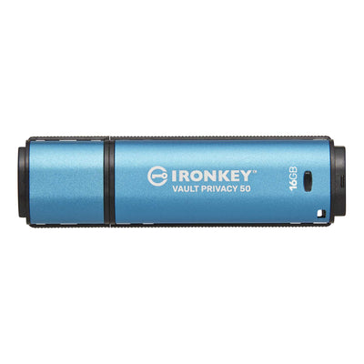 Kingston Technology IronKey Vault Privacy 50 USB flash drive 16 GB USB Type-A 3.2 Gen 1 (3.1 Gen 1) Blue
